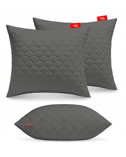 ANTIALERGINĖ PAGALVĖ 2X70X80 cm MIEGO KOMPLEKTAS DYGSNIUOTA PILKA IŠ LENKIJOS