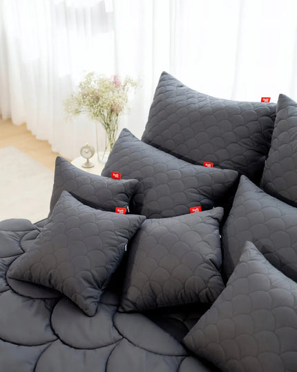 ANTIALERGINĖ PAGALVĖ 2X70X80 cm MIEGO KOMPLEKTAS DYGSNIUOTA PILKA IŠ LENKIJOS