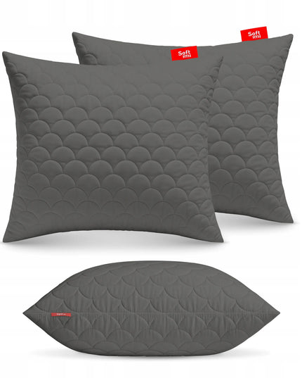 ANTIALERGINĖ PAGALVĖ 2X70X80 cm MIEGO KOMPLEKTAS DYGSNIUOTA PILKA IŠ LENKIJOS