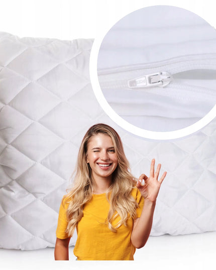 Antialerginė pagalvė Tarino 70x80 cm – dygsniuota, aukšta, reguliuojamo aukščio