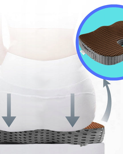 Ortopedinė sėdimoji juosmens pagalvėlė automobiliui, kėdei, foteliui