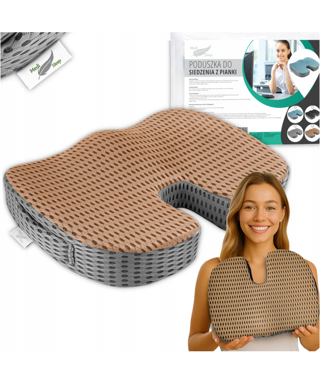 Ortopedinė sėdimoji juosmens pagalvėlė automobiliui, kėdei, foteliui