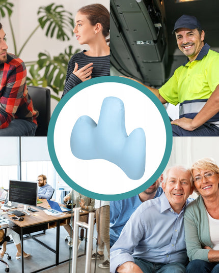 Mėlyna juosmens pagalvėlė automobiliui, foteliui, sofai, unikali Medi Sleep