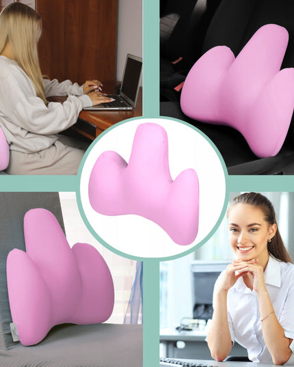 Rožinė juosmens atramos pagalvėlė automobiliui, foteliui, sofai, unikali MEDI SLEEP