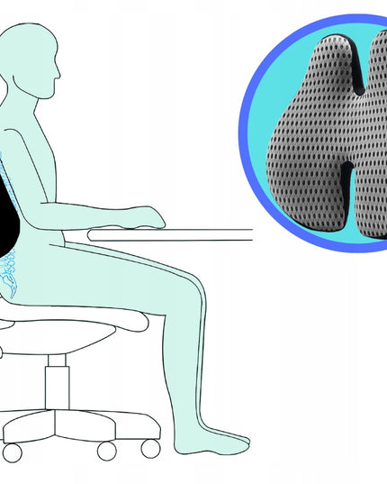 Ortopediška juosmens pagalvėlė automobiliui, biurui ant sėdynės, kėdės