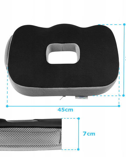 Ortopedinė pagalvėlė automobiliui, kėdei, sėdėjimui su „memory“ putomis