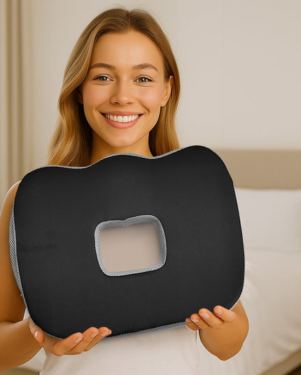 Ortopedinė pagalvėlė automobiliui, kėdei, sėdėjimui su „memory“ putomis