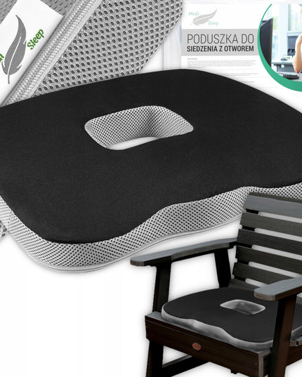 Ortopedinė pagalvėlė automobiliui, kėdei, sėdėjimui su „memory“ putomis