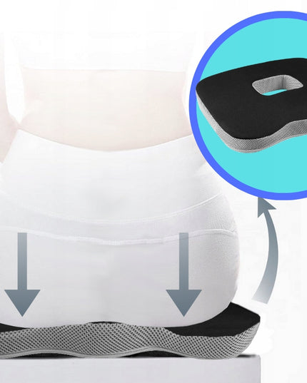 Ortopedinė pagalvėlė automobiliui, kėdei, sėdėjimui su „memory“ putomis