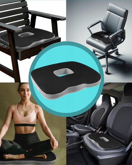 Ortopedinė pagalvėlė automobiliui, kėdei, sėdėjimui su „memory“ putomis