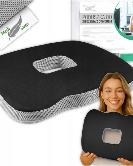 Ortopedinė pagalvėlė automobiliui, kėdei, sėdėjimui su „memory“ putomis