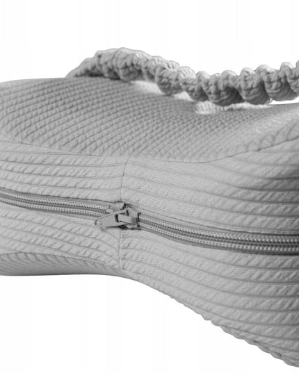 Ortopedinė miego pagalvė memory, pleištas po kojomis tarp kelių, pilka