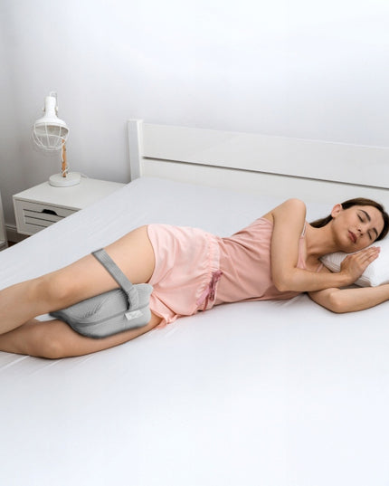 Ortopedinė miego pagalvė memory, pleištas po kojomis tarp kelių, pilka