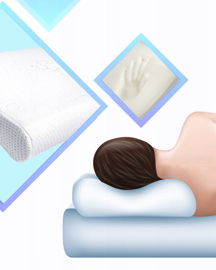 Ortopedinė pagalvė šoniniam miegui, profiliuota, reikliems, su memory putomis