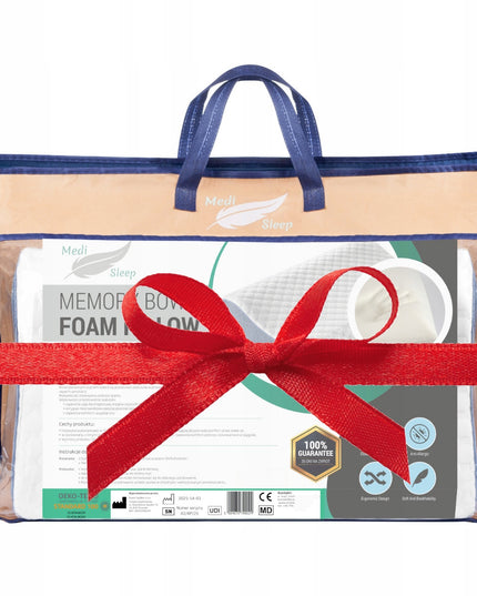 Ortopedinė pagalvė šoniniam miegui, profiliuota, termoplastinė, žema.