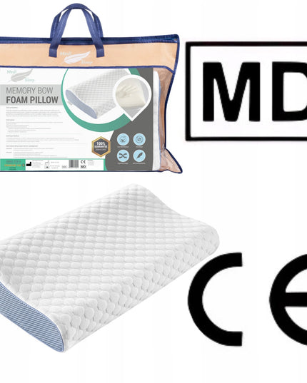 Ortopedinė pagalvė šoniniam miegui, profiliuota, termoplastinė, žema.