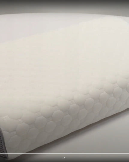 Ortopedinė pagalvė šoniniam miegui, profiliuota, termoplastinė, žema.