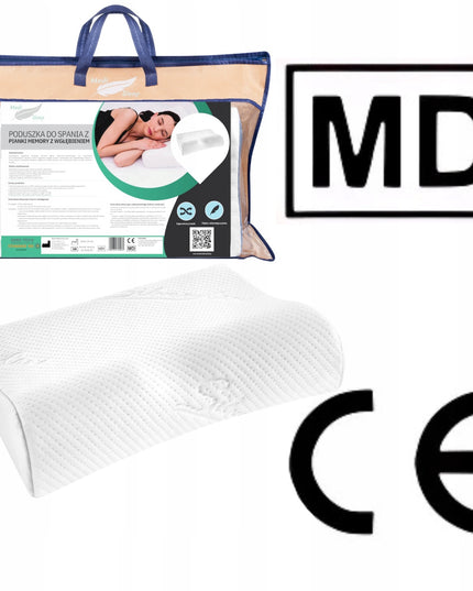 Ortopedinė profiliuota pagalvė miegui su įdubimu,