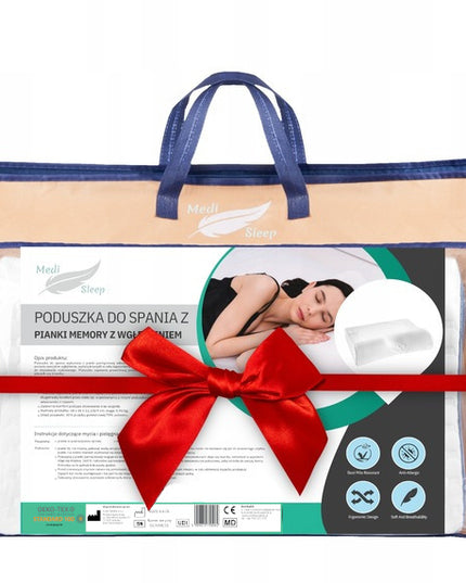 Ortopedinė profiliuota pagalvė miegui su įdubimu,