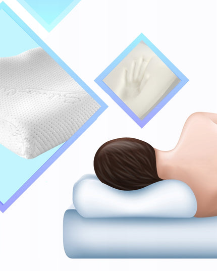 Ortopedinė profiliuota pagalvė miegui su įdubimu,