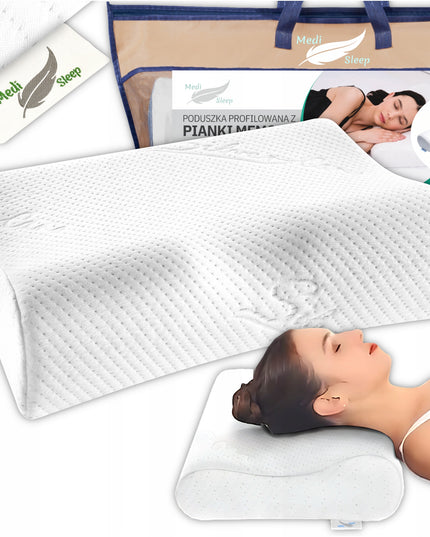 Ortopedinė profiliuota pagalvė miegui su įdubimu,