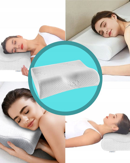 Ortopedinė profiliuota pagalvė miegui su įdubimu,