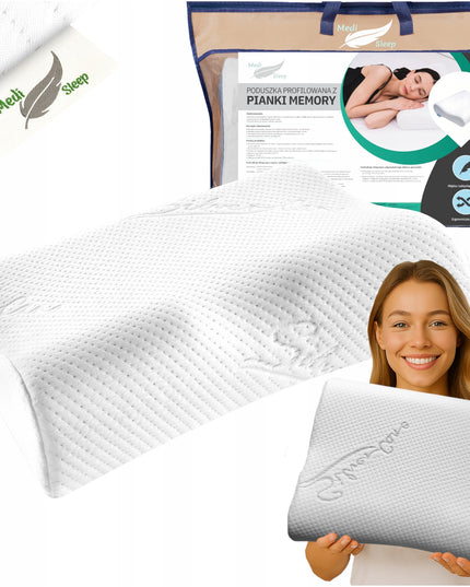 Ortopedinė profiliuota pagalvė miegui su įdubimu,