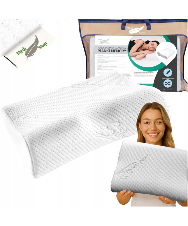 Ortopedinė profiliuota pagalvė miegui su įdubimu,