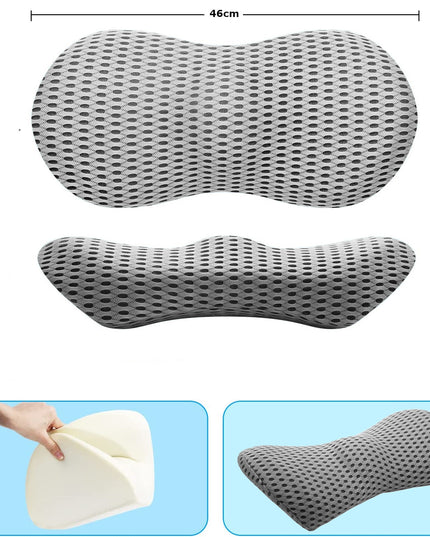 Ortopedinė pagalvėlė miegojimui automobilyje, juosmeniui, skirta sėdynei, su atminties putplastiu