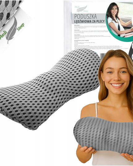 Ortopedinė pagalvėlė miegojimui automobilyje, juosmeniui, skirta sėdynei, su atminties putplastiu