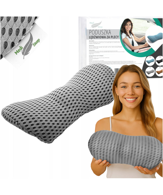 Ortopedinė pagalvėlė miegojimui automobilyje, juosmeniui, skirta sėdynei, su atminties putplastiu