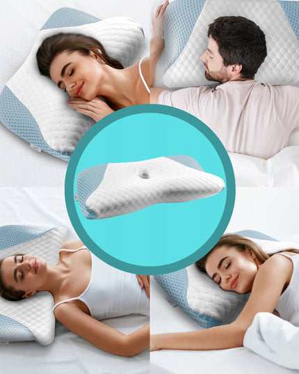 Didelė profiliuota ortopedinė pagalvė miegojimui ant šono, memory