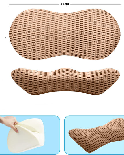 Ortopedinė juosmeninė pagalvė miegui, automobiliui, biurui, ant kėdės, su memory putomis