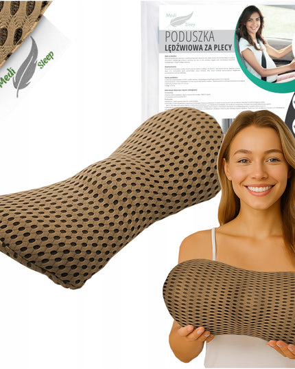 Ortopedinė juosmeninė pagalvė miegui, automobiliui, biurui, ant kėdės, su memory putomis
