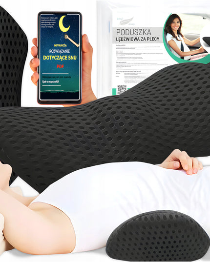 Ortopedinė juosmens pagalvė miegojimui, automobiliui, ant kėdės, „Memory Foam“