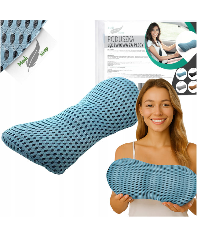 Ortopedinė juosmens pagalvė miegojimui, automobiliui, ant kėdės, „Memory Foam“
