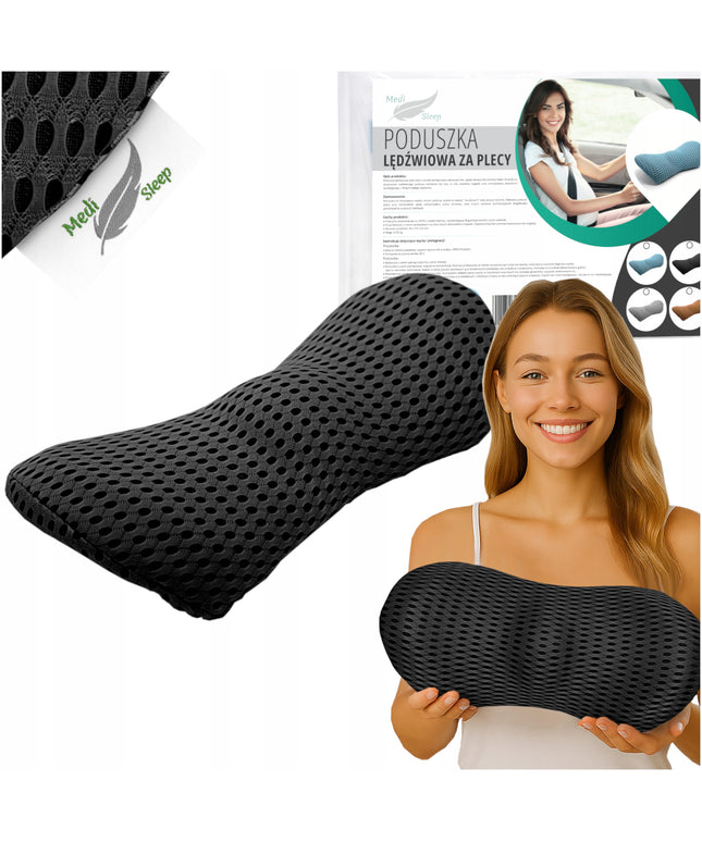 Ortopedinė juosmens pagalvė miegojimui, automobiliui, ant kėdės, „Memory Foam“