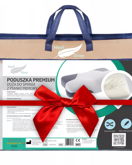 Ortopedinė pagalvė su įduba miegui ant šono, profiliuota, didelė, Memo