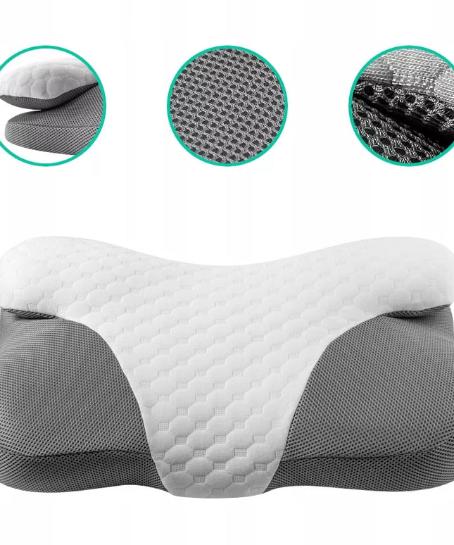 Ortopedinė pagalvė su įduba miegui ant šono, profiliuota, didelė, Memo