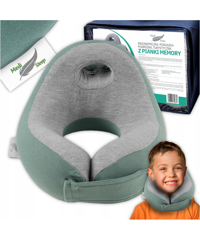 Vaikon kelioninė pagalvėlė, kaklo atrama, automobiliui, memory