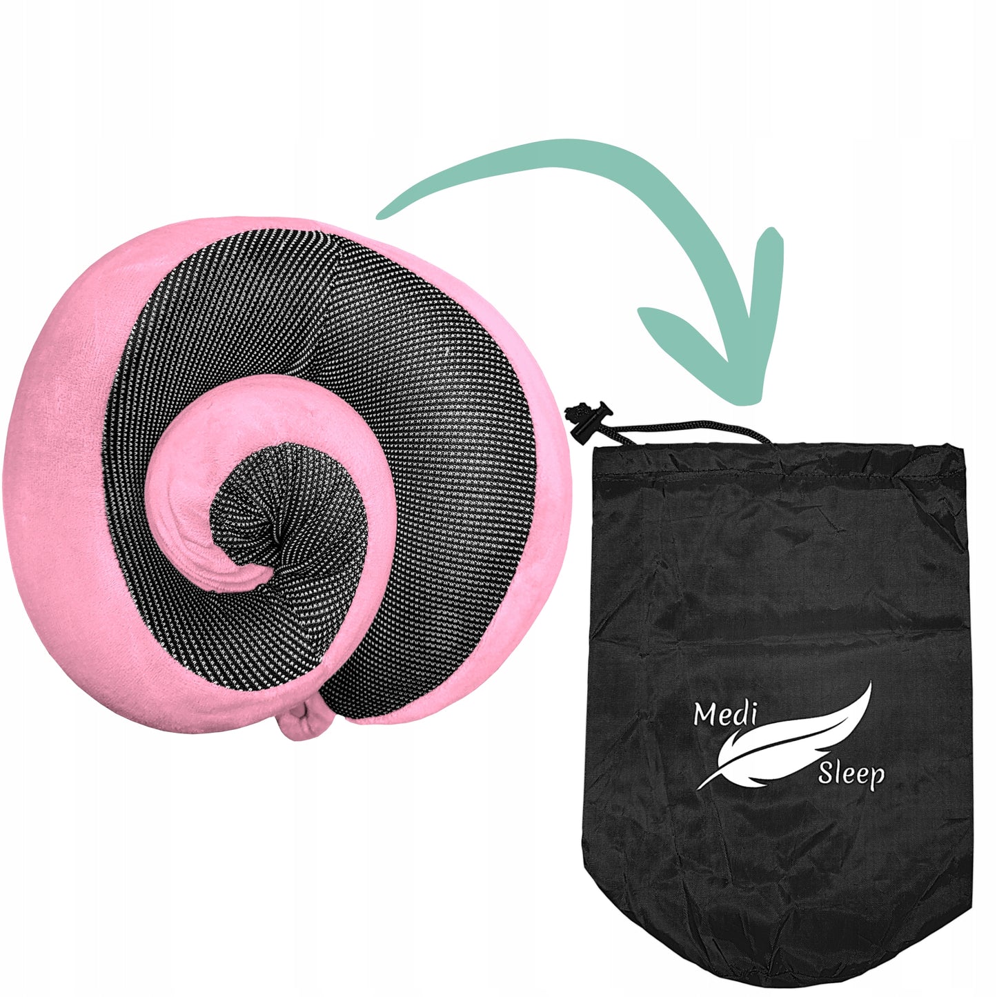 Kelioninė pagalvėlė kaklui, automobilio atrama, memory MEDI