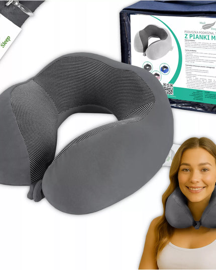 Kelioninė pagalvėlė kaklui, automobilio atrama, memory MEDI