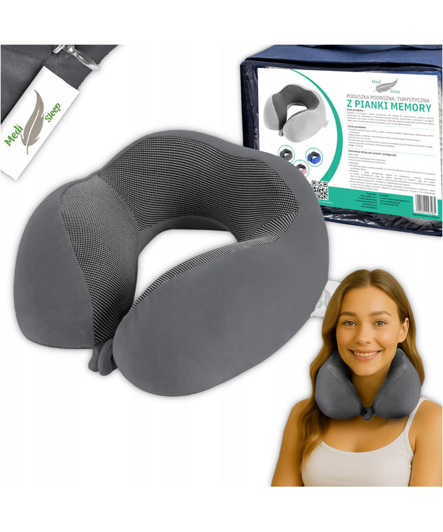 Kelioninė pagalvėlė kaklui, automobilio atrama, memory MEDI