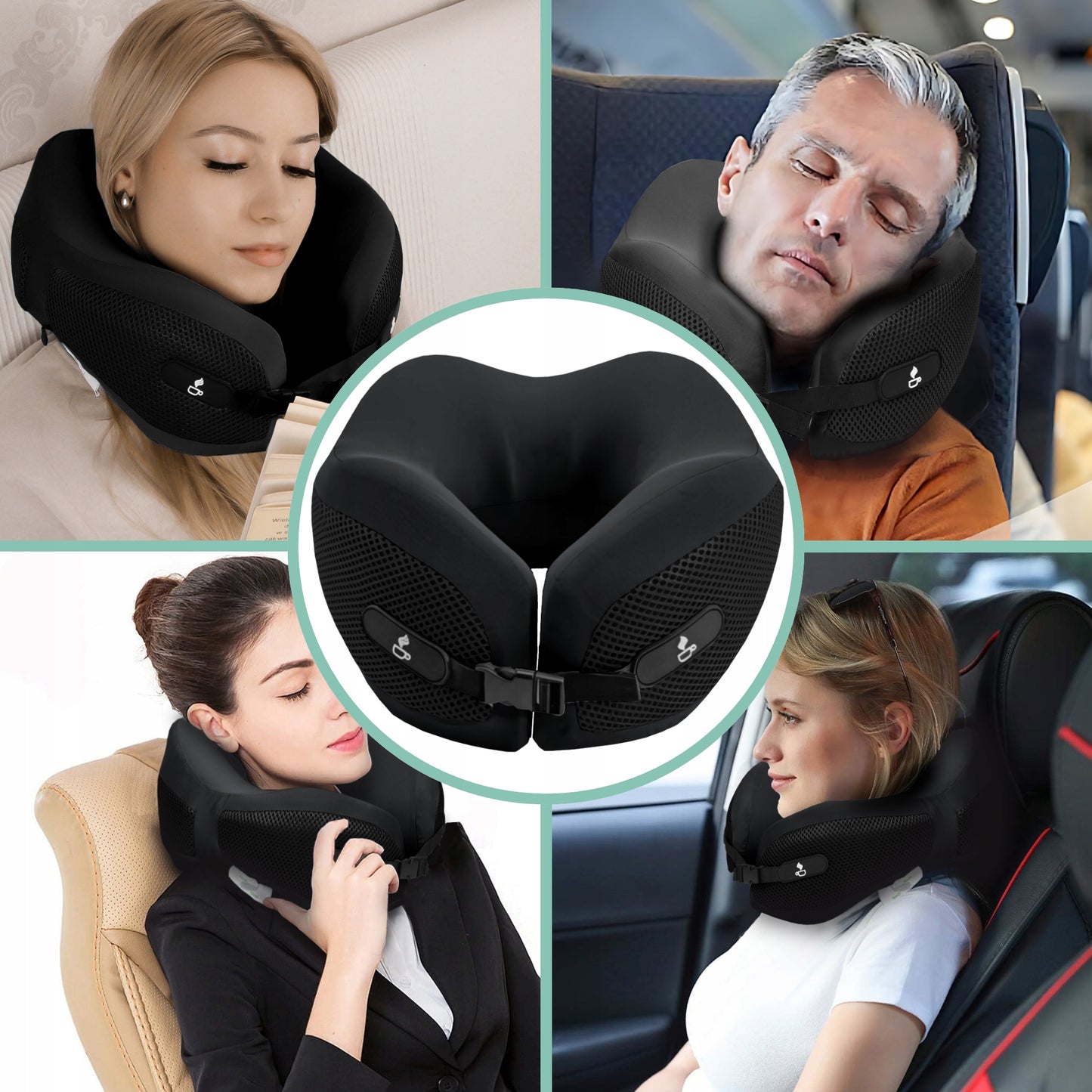 Kelioninė pagalvėlė "ragelis" kaklui į automobilį, lėktuvą MEDI SLE