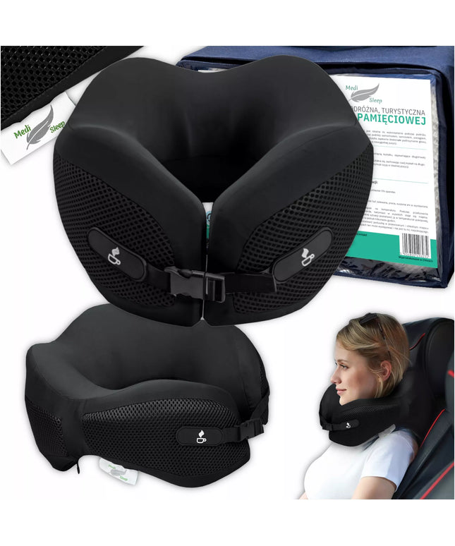 Kelioninė pagalvėlė "ragelis" kaklui į automobilį, lėktuvą MEDI SLE