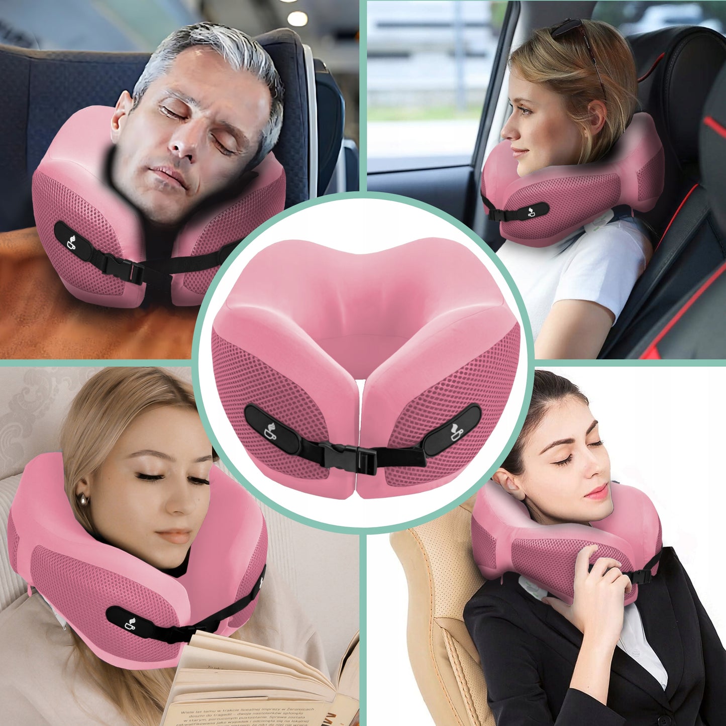 Kelioninė pagalvėlė ant kaklo, skirta kelionėms lėktuvu "Medi Sleep"