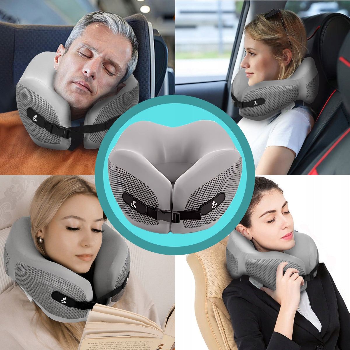 Kelioninė pagalvėlė ant kaklo, skirta kelionėms lėktuvu "Medi Sleep"