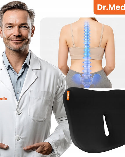 Ortopedinė sėdėjimo pagalvėlė automobiliui, biurui, kėdei, foteliui su MEMORY efekto