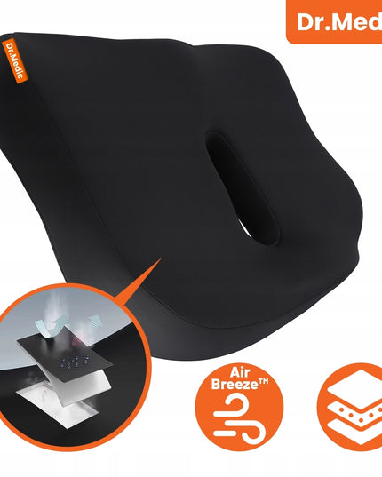 Ortopedinė sėdėjimo pagalvėlė automobiliui, biurui, kėdei, foteliui su MEMORY efekto