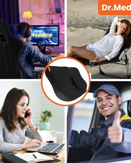 Ortopedinė sėdėjimo pagalvėlė automobiliui, biurui, kėdei, foteliui su MEMORY efekto